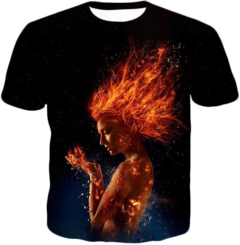 Otakuform-OP T-Shirt T-Shirt / XXS Cool HD Printed Dark Phoenix Black T-Shirt