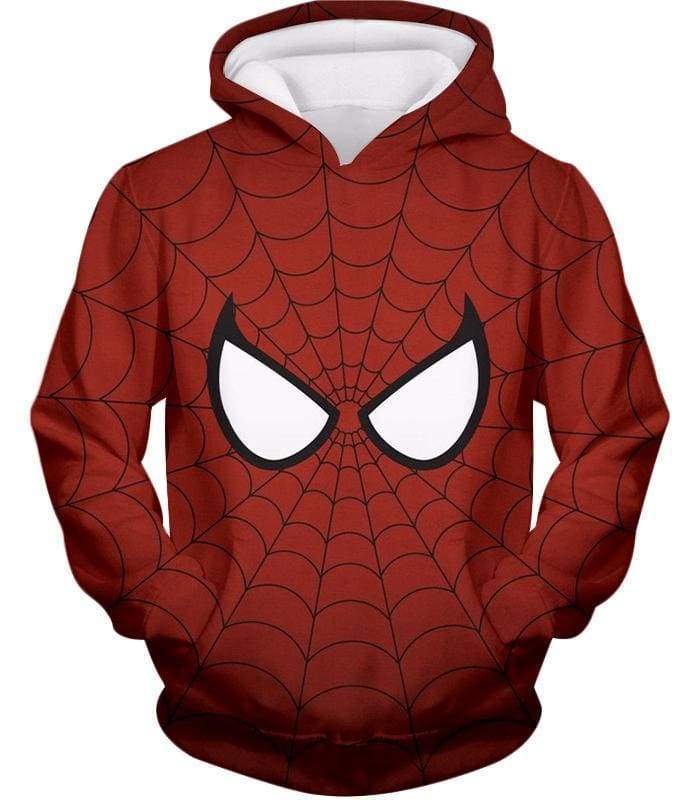 OtakuForm-OP Sweatshirt Hoodie / XXS Cool Spider Net Patterned Spidey Eyes Red  Sweatshirt