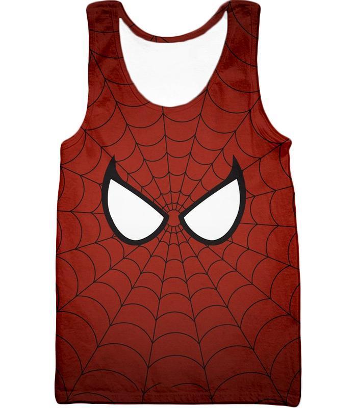 OtakuForm-OP T-Shirt Tank Top / XXS Cool Spider Net Patterned Spidey Eyes Red  T-Shirt