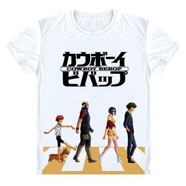 OtakuForm-AM T-Shirt M / White Cowboy Bebop Shirt - Abbey Road Tribute T-Shirt