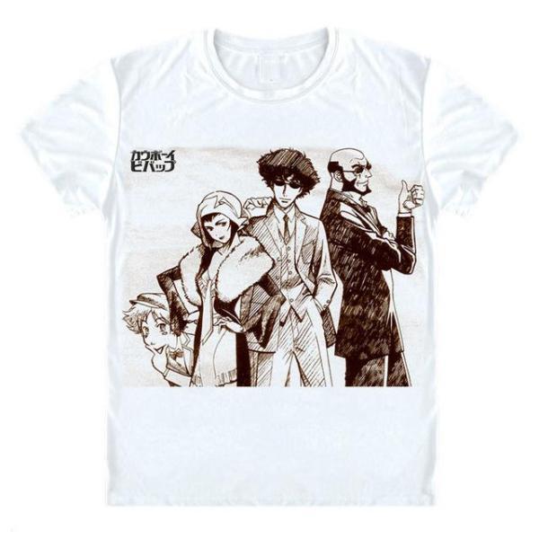 OtakuForm-AM T-Shirt M / White Cowboy Bebop Shirt - Flapper Style Main Characters T-Shirt