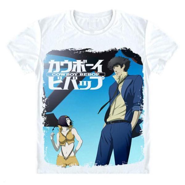 OtakuForm-AM T-Shirt M / White Cowboy Bebop Shirt - Mod Valentine and Spiegel T-Shirt