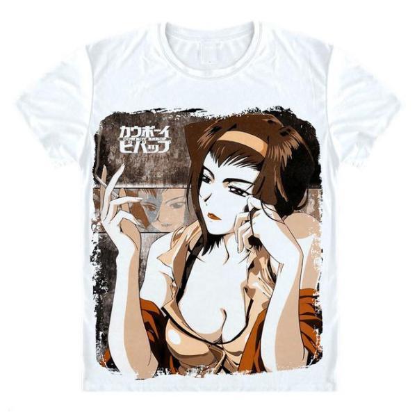 OtakuForm-AM T-Shirt M / White Cowboy Bebop Shirt - Sexy Faye Valentine T-Shirt