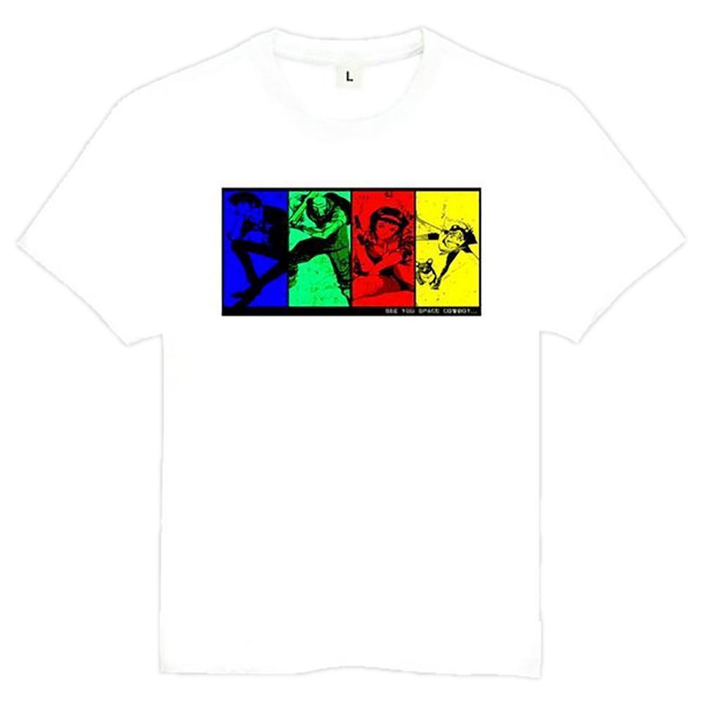 OtakuForm-AM T-Shirt S / White Cowboy Bebop T-Shirt - Character Panel Cowboy Bepop T-Shirt