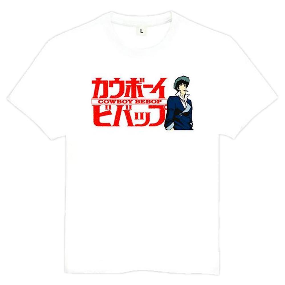 OtakuForm-AM T-Shirt S / White Cowboy Bebop T-Shirt - Spike and Logo Cowboy Bepop T-Shirt