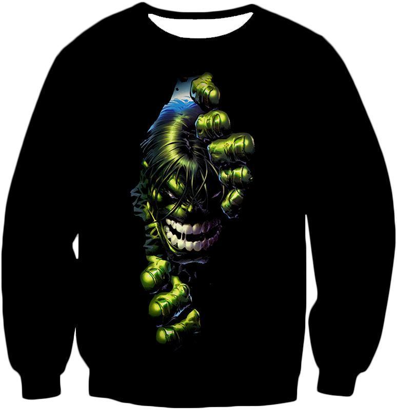 OtakuForm-OP T-Shirt Sweatshirt / XXS Crazily Angry Superhero Hulk Black T-Shirt