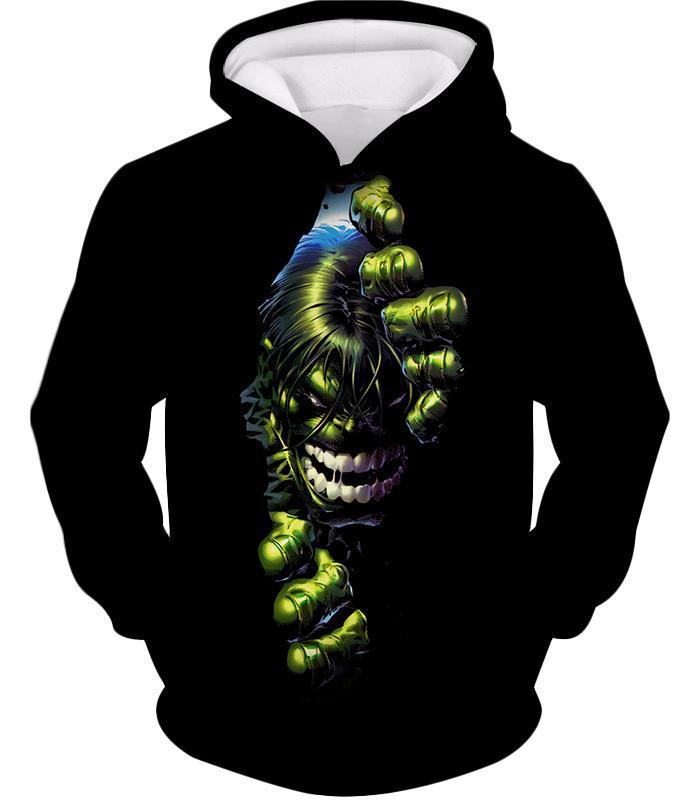 OtakuForm-OP T-Shirt Hoodie / XXS Crazily Angry Superhero Hulk Black T-Shirt
