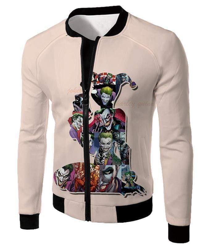 OtakuForm-OP Zip Up Hoodie Jacket / XXS Crazy Harley Quinn Villain Made by Joker Awesome Promo White Zip Up Hoodie