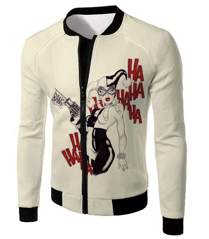 OtakuForm-OP Sweatshirt Jacket / XXS Crazy Jokers Forever Love Harley Quinn Cool Awesome White Sweatshirt