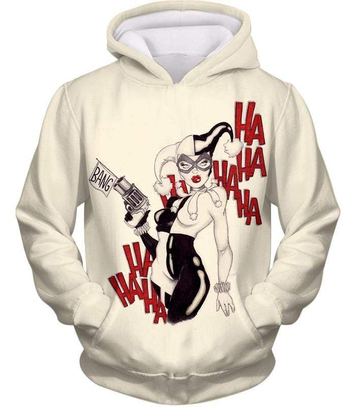 OtakuForm-OP Sweatshirt Hoodie / XXS Crazy Jokers Forever Love Harley Quinn Cool Awesome White Sweatshirt