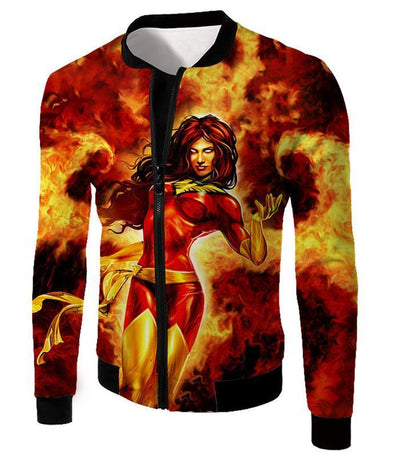 Otakuform-OP T-Shirt Jacket / XXS Dangerous X-Men Villain Dark Phoenix Blazing Action T-Shirt