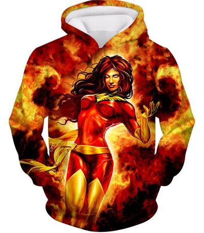 Otakuform-OP T-Shirt Hoodie / XXS Dangerous X-Men Villain Dark Phoenix Blazing Action T-Shirt