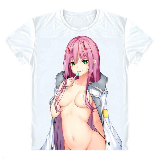 Anime Merchandise T-Shirt M Darling in the Franxx T-Shirt - Alluring Zero Two T-Shirt