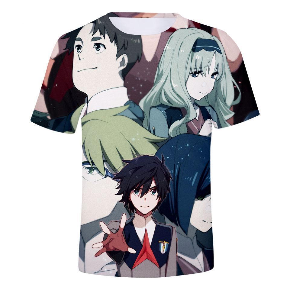 Anime Merchandise T-Shirt M Darling in the Franxx T-Shirt - Hiro & Pistils T-Shirt