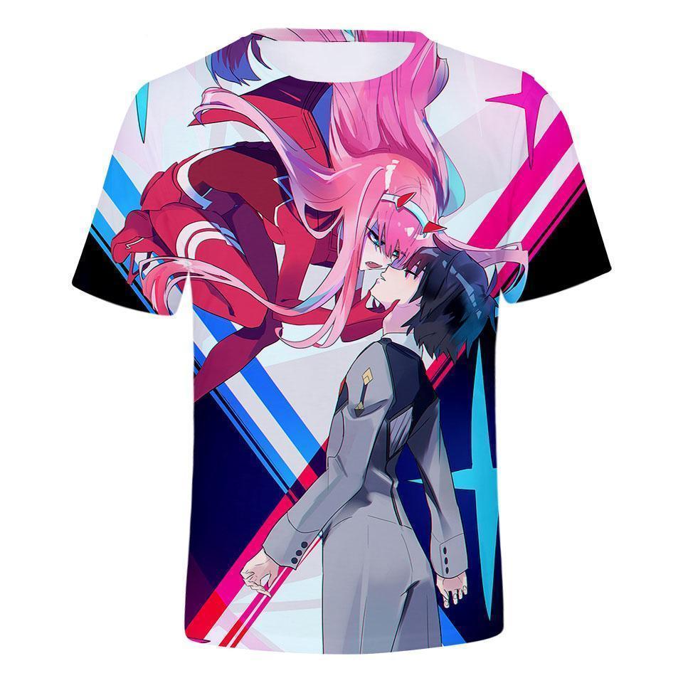 Anime Merchandise T-Shirt M Darling in the Franxx T-Shirt - The Kiss T-Shirt