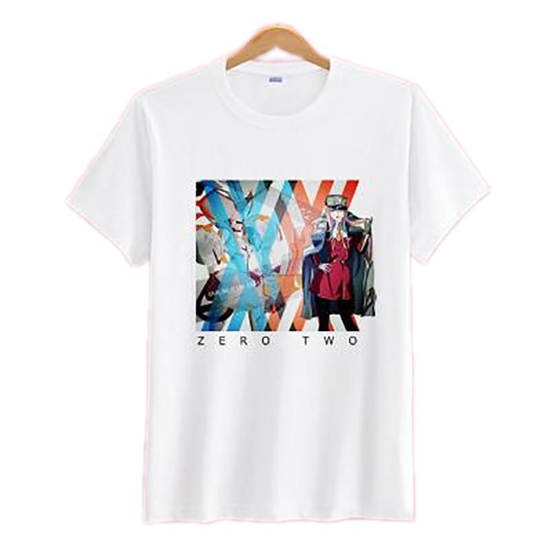 Anime Merchandise T-Shirt M Darling in the Franxx T-Shirt - Zero Two and Streliza T-Shirt