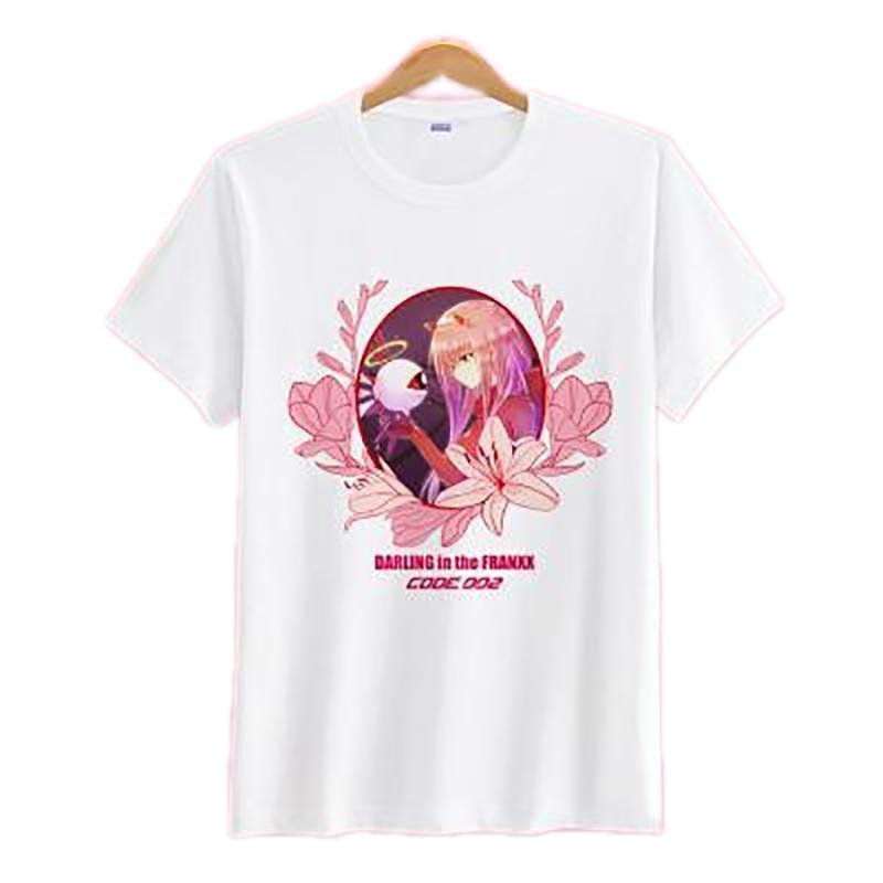 Anime Merchandise T-Shirt M Darling in the Franxx T-Shirt - Zero Two X Kirby Crossover T-Shirt