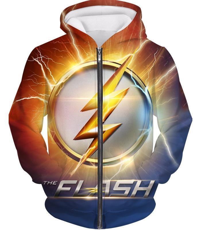 OtakuForm-OP Sweatshirt Zip Up Hoodie / XXS DC Comics The Flash Symbol Sweatshirt - Superhero 3D Sweatshirts And Clothing Sweatshirt