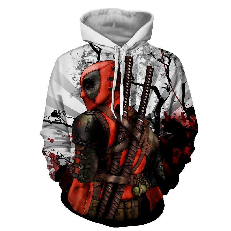 Deadpool Hoodies XXS / Red / Cotton-Polyester Deadpool Hoodie - 3D Deadpool - Deadpool Jacket