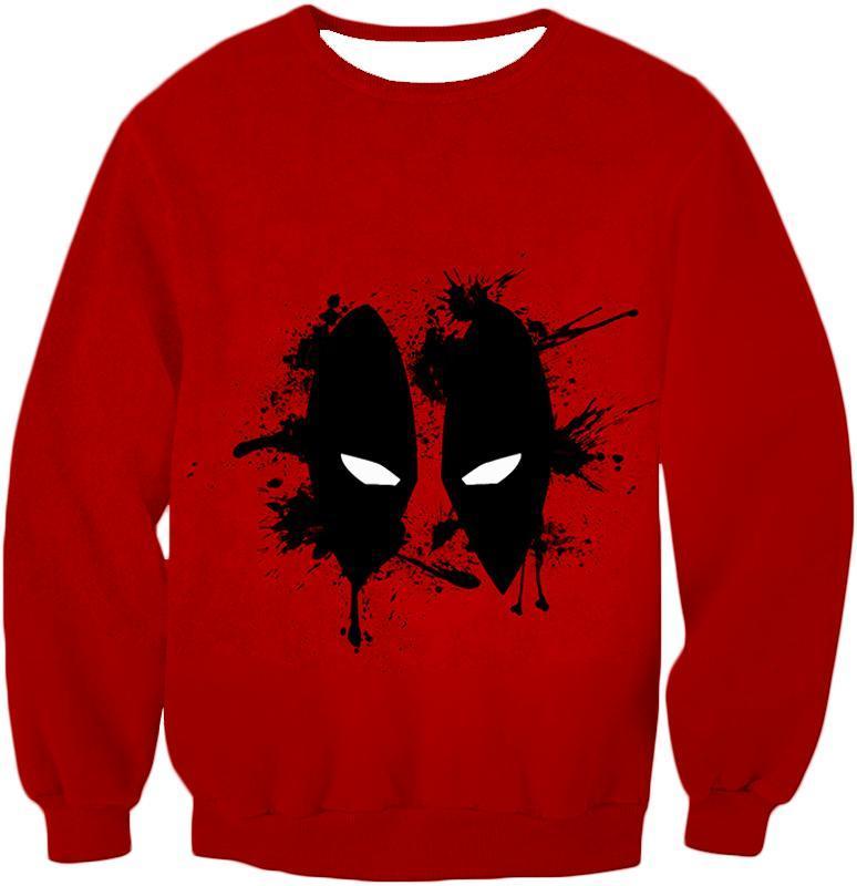 OtakuForm-OP Hoodie Sweatshirt / XXS Deadpool Hoodie - Amazing Red Deadpool Masked Patterned Graphic Hoodie