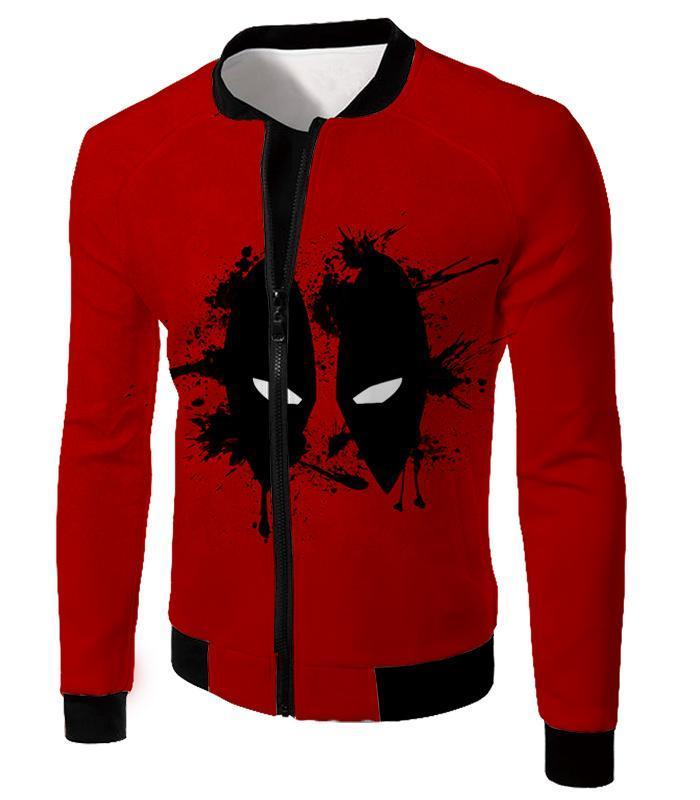 OtakuForm-OP Hoodie Jacket / XXS Deadpool Hoodie - Amazing Red Deadpool Masked Patterned Graphic Hoodie