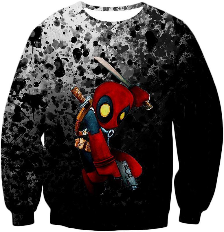 OtakuForm-OP Hoodie Sweatshirt / XXS Deadpool Hoodie - Deadpool Figure Graphic Black Hoodie