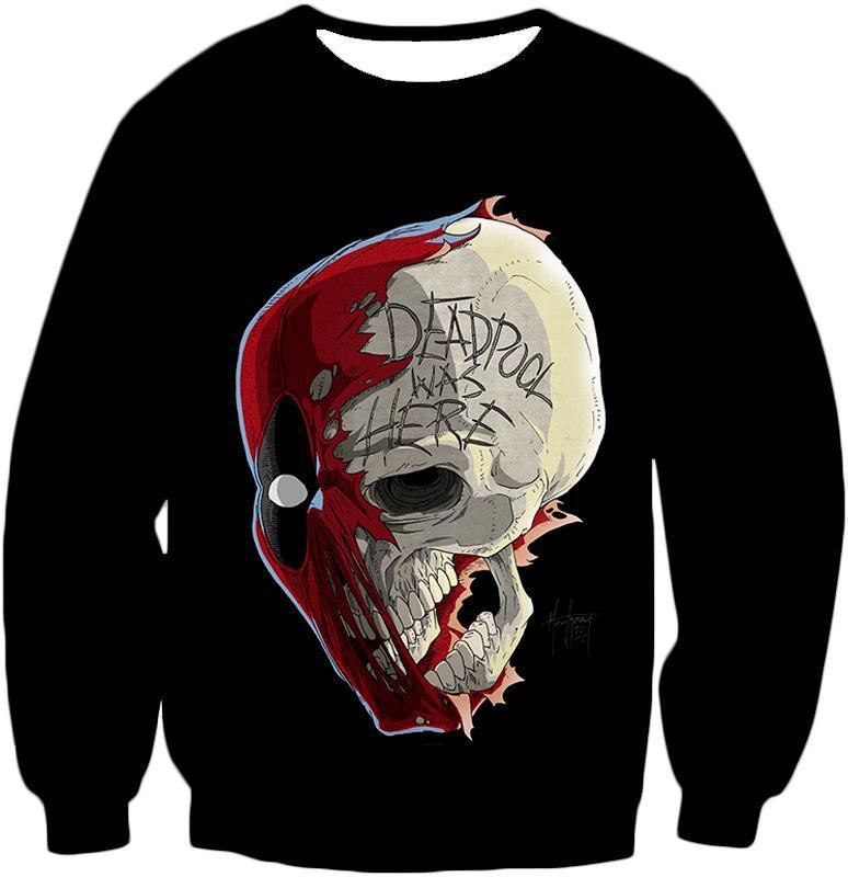 OtakuForm-OP Hoodie Sweatshirt / XXS Deadpool Hoodie - Deadpool Skull Graphic Black Hoodie