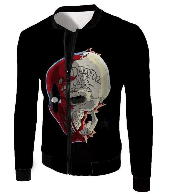 OtakuForm-OP Hoodie Jacket / XXS Deadpool Hoodie - Deadpool Skull Graphic Black Hoodie