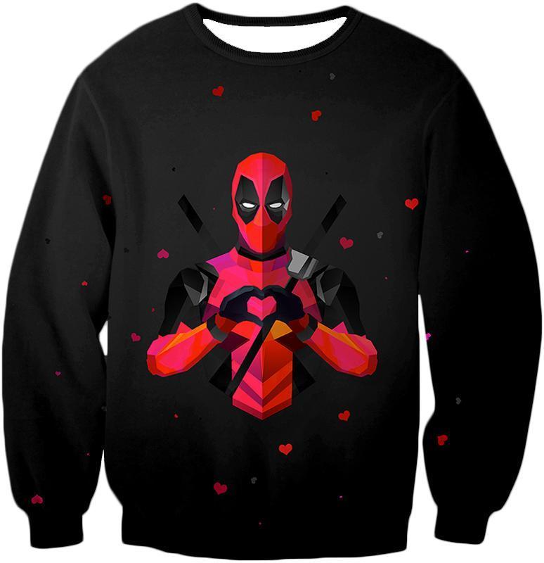 OtakuForm-OP Hoodie Sweatshirt / XXS Deadpool Hoodie - I Heart Deadpool Graphic Black Hoodie