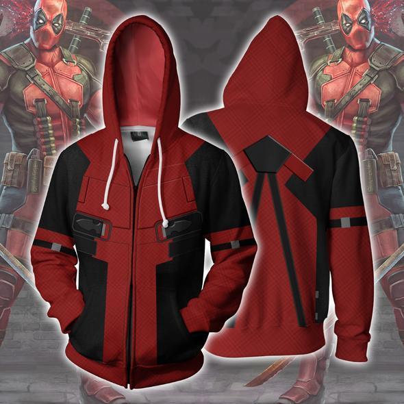 OtakuForm-OP Cosplay Jacket Zip Up Hoodie / US XS (Asian S) Deadpool Hoodie Jacket