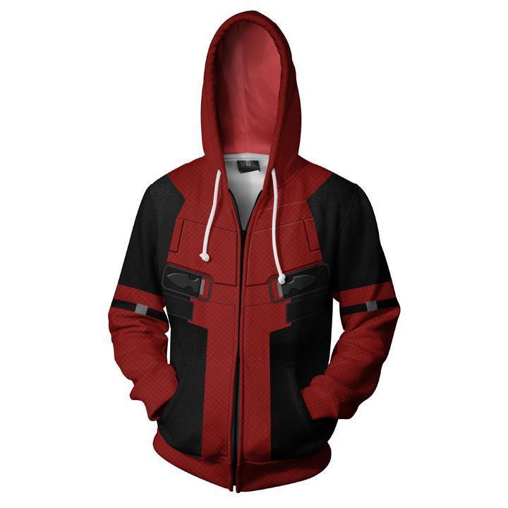 OtakuForm-OP Cosplay Jacket Zip Up Hoodie / US XS (Asian S) Deadpool Hoodie Jacket