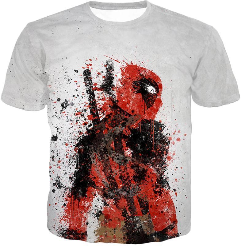 OtakuForm-OP Hoodie T-Shirt / XXS Deadpool Hoodie - Spray Painted Mutant Hero Deadpool White Hoodie