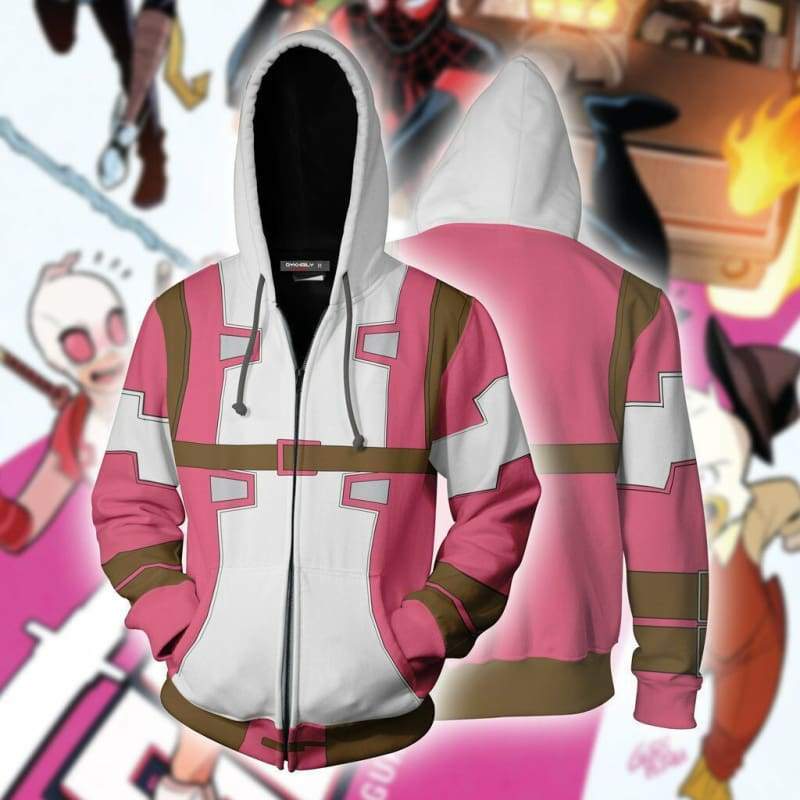 OtakuForm-OP Cosplay Jacket Zip Up Hoodie / XS Deadpool Pink Cosplay Jacket Zip Up Hoodie