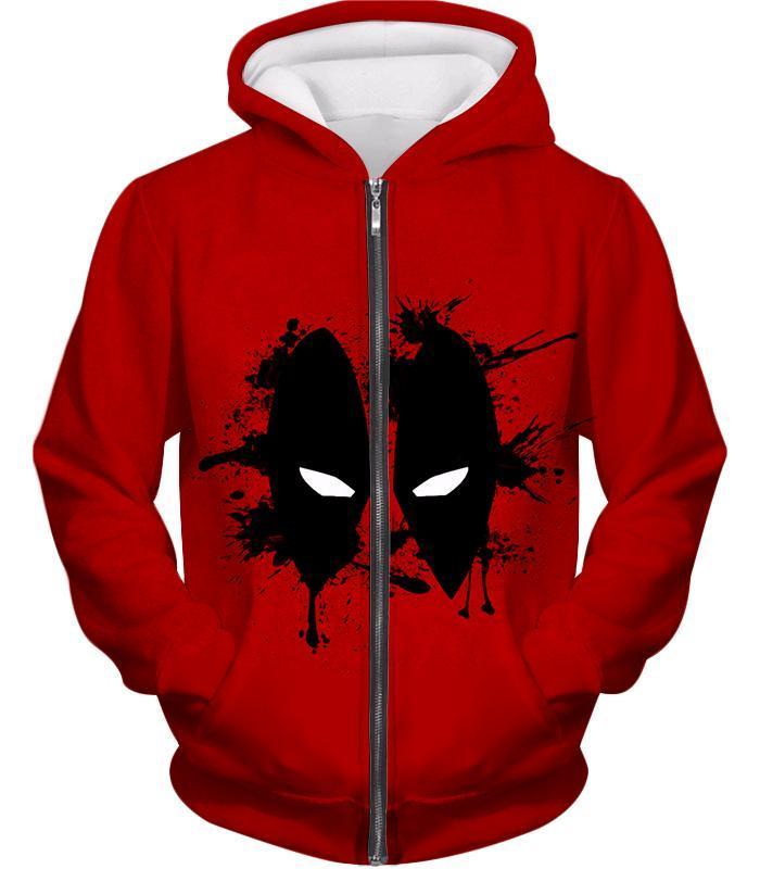 OtakuForm-OP T-Shirt Zip Up Hoodie / XXS Deadpool T-Shirt - Amazing Red Deadpool Masked Patterned Graphic T-Shirt