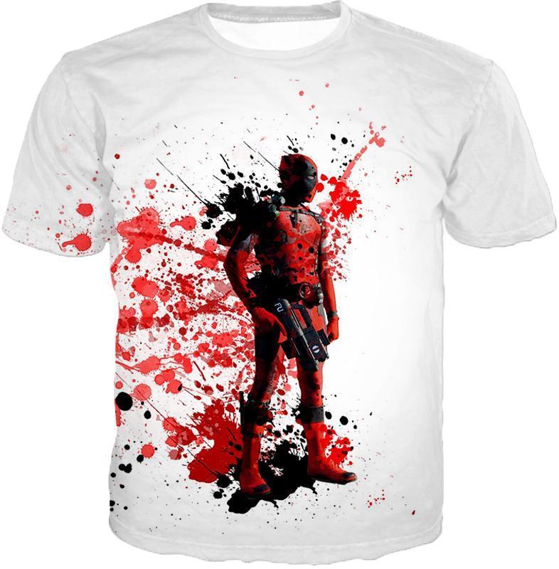 OtakuForm-OP T-Shirt T-Shirt / XXS Deadpool T-Shirt - Deadly Merchenary Deadpool White T-Shirt