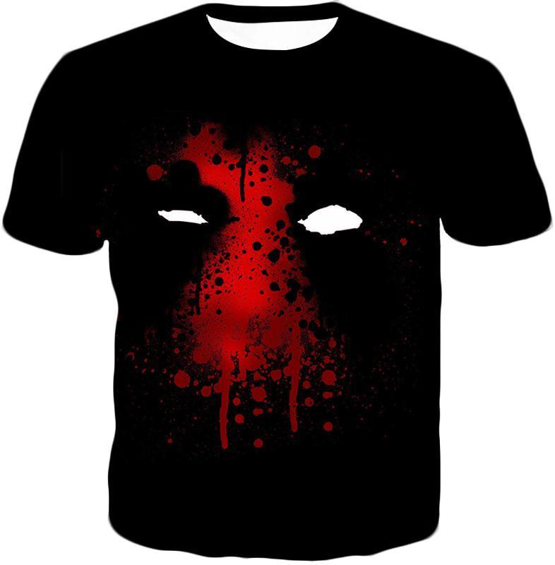 OtakuForm-OP T-Shirt T-Shirt / XXS Deadpool T-Shirt - Deadpool Graphic Mask Fan Art All Black T-Shirt