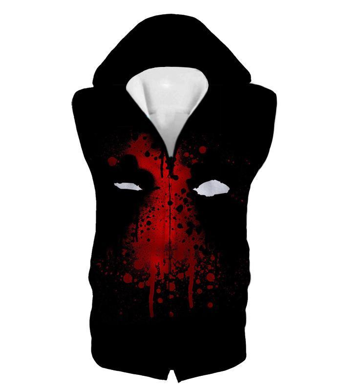 OtakuForm-OP T-Shirt Hooded Tank Top / XXS Deadpool T-Shirt - Deadpool Graphic Mask Fan Art All Black T-Shirt