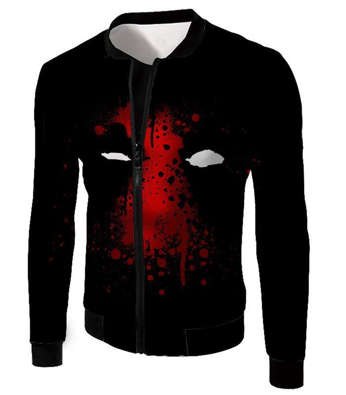 OtakuForm-OP T-Shirt Jacket / XXS Deadpool T-Shirt - Deadpool Graphic Mask Fan Art All Black T-Shirt