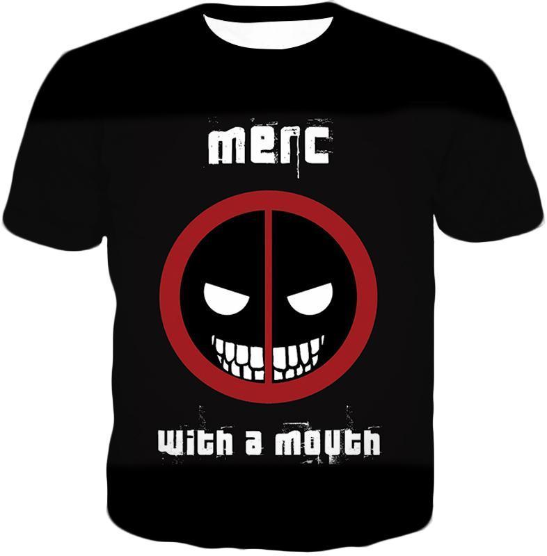 OtakuForm-OP T-Shirt T-Shirt / XXS Deadpool T-Shirt - Deadpool Graphic Merch With a Mouth Black T-Shirt