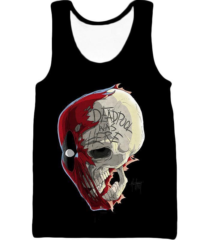 OtakuForm-OP T-Shirt Tank Top / XXS Deadpool T-Shirt - Deadpool Skull Graphic Black T-Shirt