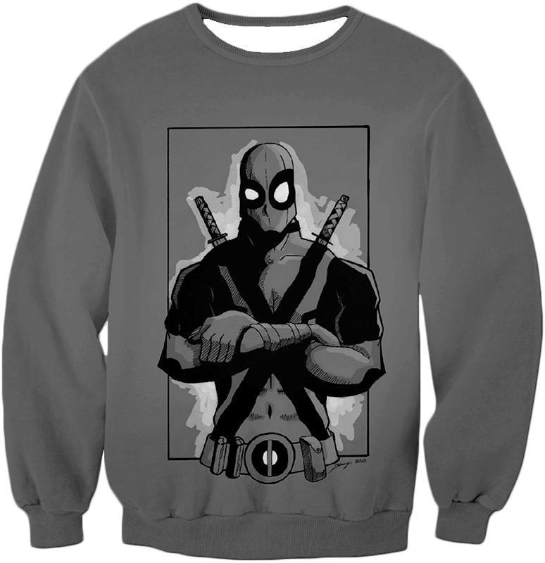 OtakuForm-OP T-Shirt Sweatshirt / XXS Deadpool T-Shirt - Grey Deadpool Graphic Pose T-Shirt