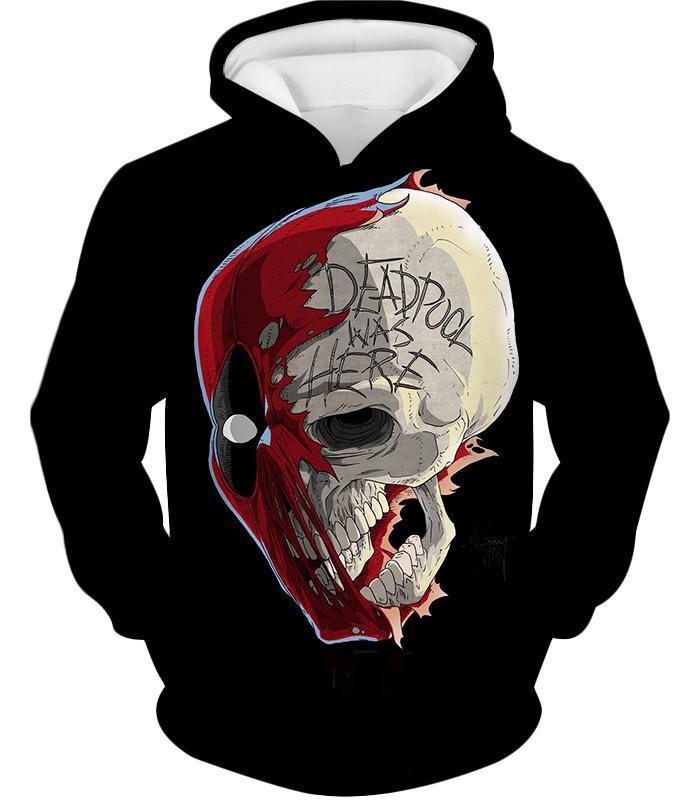 OtakuForm-OP Zip Up Hoodie Hoodie / XXS Deadpool Zip Up Hoodie - Deadpool Skull Graphic Black Zip Up Hoodie