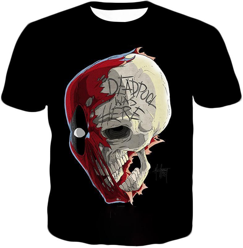 OtakuForm-OP Zip Up Hoodie T-Shirt / XXS Deadpool Zip Up Hoodie - Deadpool Skull Graphic Black Zip Up Hoodie