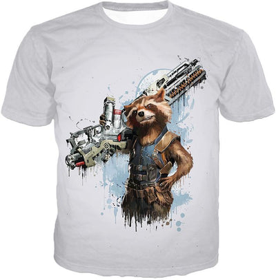 OtakuForm-OP T-Shirt T-Shirt / XXS Destoyer  Raccoon Rocket White T-Shirt