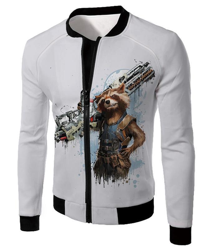 OtakuForm-OP T-Shirt Jacket / XXS Destoyer  Raccoon Rocket White T-Shirt