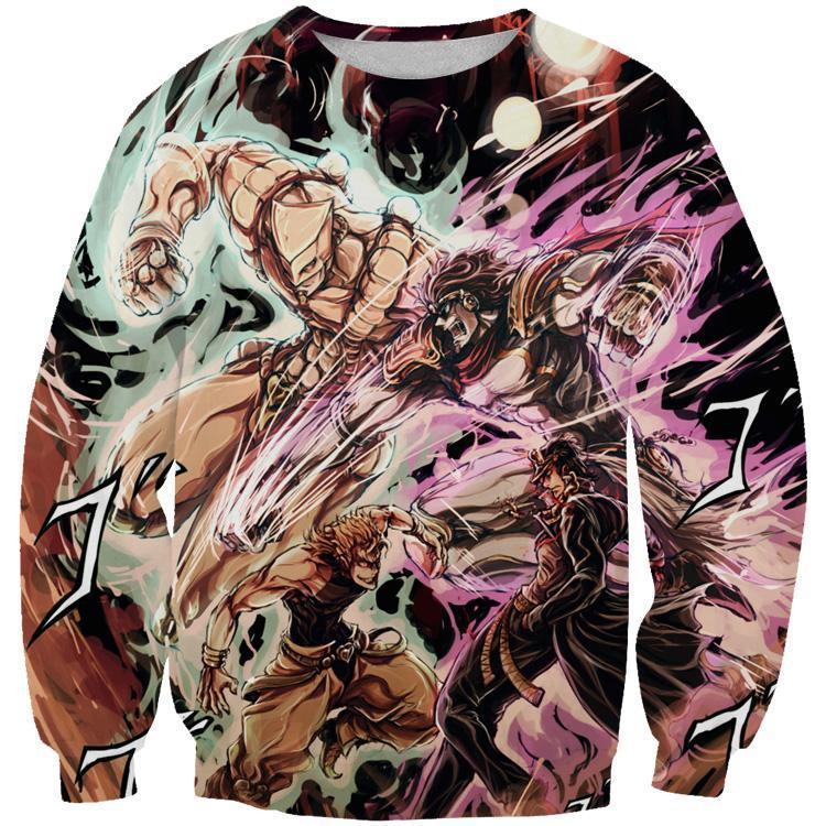 Dio vs Jotaro Hoodie - Stardust Crusaders JoJo's Bizarre Adventure Clothing