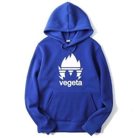 Anime Merchandise White on Blue / M Dragon Ball Hoodie - Vegeta Brand Logo (Various Colors) Pullover Hoodie