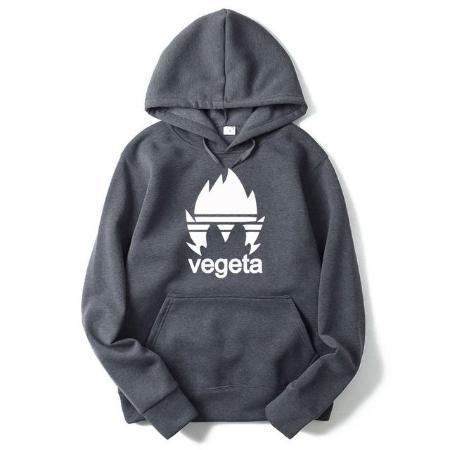 Anime Merchandise White on Grey / M Dragon Ball Hoodie - Vegeta Brand Logo (Various Colors) Pullover Hoodie