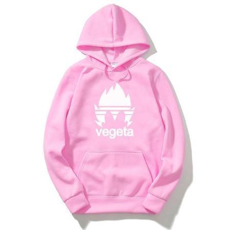 Anime Merchandise White on Pink / M Dragon Ball Hoodie - Vegeta Brand Logo (Various Colors) Pullover Hoodie