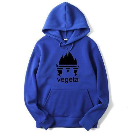 Anime Merchandise Black on Blue / M Dragon Ball Hoodie - Vegeta Brand Logo (Various Colors) Pullover Hoodie